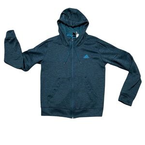 Women adidas hoodie, Teal Zip-Up Jacket